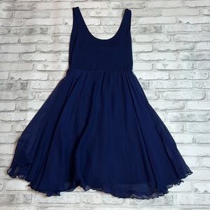 Alice + Olivia Blue Flared Skirt Dress
